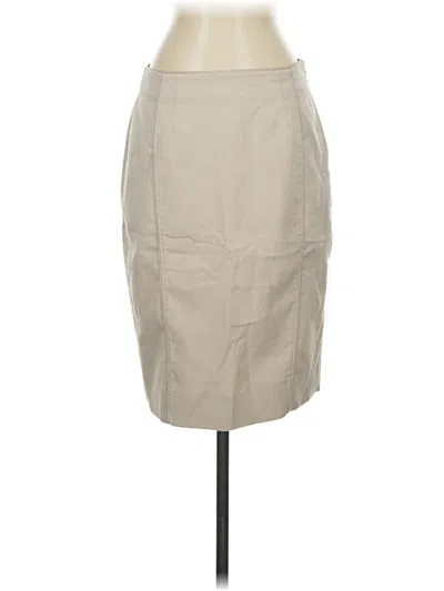Pre-owned White House Black Market Formal Skirt In Tan