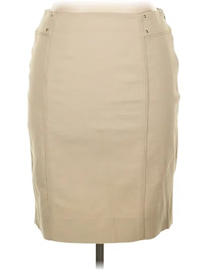 Pre-owned White House Black Market Formal Skirt In Tan
