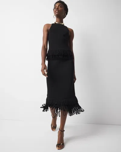 White House Black Market Fringe Hem Pencil Skirt