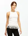 White House Black Market Fringe Hem Sweater Tank Top