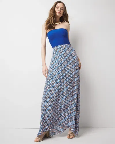 White House Black Market Geo Print A-line Maxi Skirt