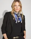 White House Black Market Geometric Print Square Scarf In Black
