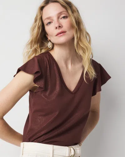 White House Black Market Glamgetter Tee In Brown