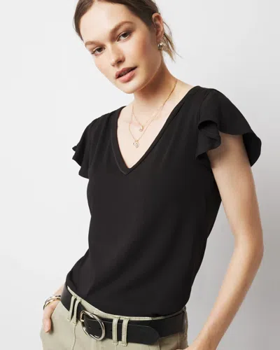 White House Black Market Glamgetter Tee In Black