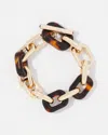 White House Black Market Gold And Tortoiseshell Link Toggle Bracelet |  In Brown