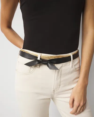 White House Black Market Gold Chain Waist Belt In Black