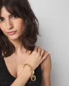 White House Black Market Gold Double Links Toggle Bracelet |