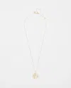 White House Black Market Gold Hammered Disc Pendant |