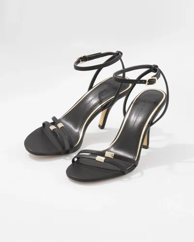 White House Black Market Gold Hardware Strappy High Heels Sandals