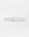 White House Black Market Gold Link Pant Belt In White
