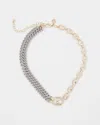 White House Black Market Gold + Silver Mariner Links Necklace |  In Gold W/silver