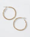 WHITE HOUSE BLACK MARKET GOLD SMALL PAVE HOOP EARRINGS | WHITE HOUSE BLACK MARKET