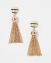 White House Black Market Gold Tassel Earrings |  In Gold