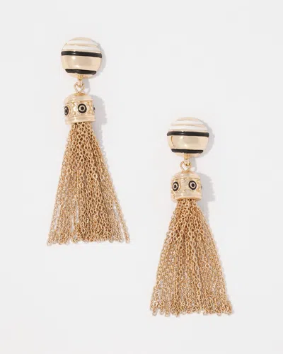 White House Black Market Gold Tassel Earrings |