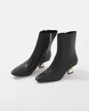 White House Black Market Gold Twist-heel Booties In Black