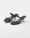 White House Black Market Gold Twist-heel Sandals In Black