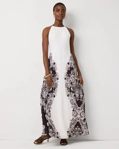 White House Black Market Halter Maxi Dress In White