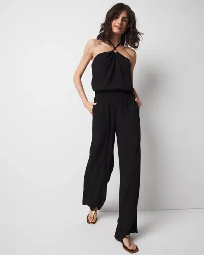 White House Black Market Halter O-ring Jumpsuit Coverup
