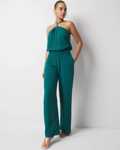 White House Black Market Halter O-ring Jumpsuit Coverup