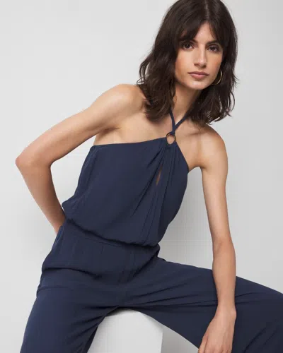 White House Black Market Halter O-ring Jumpsuit Coverup