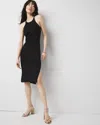 White House Black Market Petite Halter Sweater Dress In Black