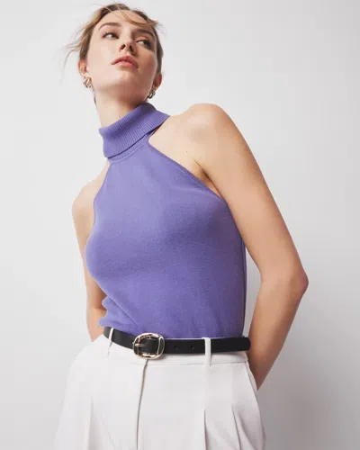 WHITE HOUSE BLACK MARKET HALTER TURTLENECK SWEATER