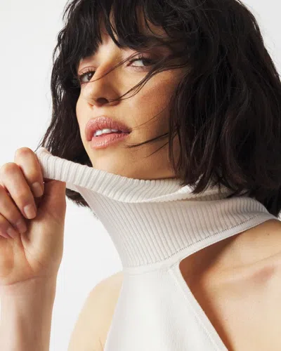 WHITE HOUSE BLACK MARKET HALTER TURTLENECK SWEATER