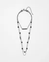 White House Black Market Hematite + Pave Convertible Necklace |