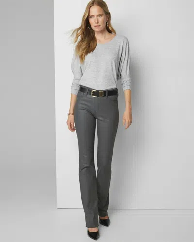 White House Black Market High-rise Coated Bootcut Jeans In Moonwalk Coated Vegas