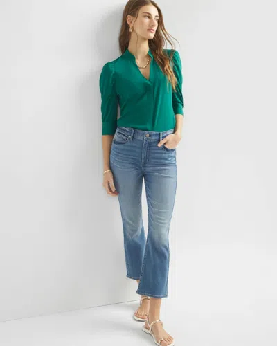 White House Black Market High-rise Everyday Soft Crop Bootcut Jeans In Blue