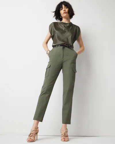 White House Black Market High-rise Everyday Tailored Pants In Forever Olive