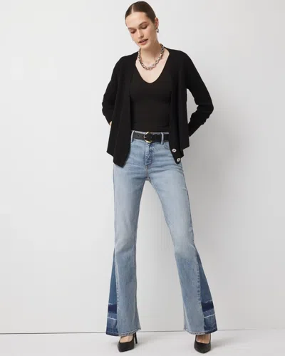 White House Black Market High-rise Gusset Flare Jeans In Blue