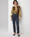 White House Black Market High-rise Horsebit Slim Jeans In Dark Wash Denim