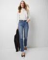 White House Black Market High-rise Novelty Side-seam Straight Jeans In Paradise Original