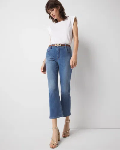 White House Black Market High-rise Pinstripe Kick Flare Jeans