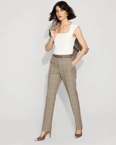 White House Black Market High-rise Plaid Zoey Straight Pants