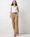 White House Black Market High-rise Pret Double Pocket Wide-leg Pant In Neutral