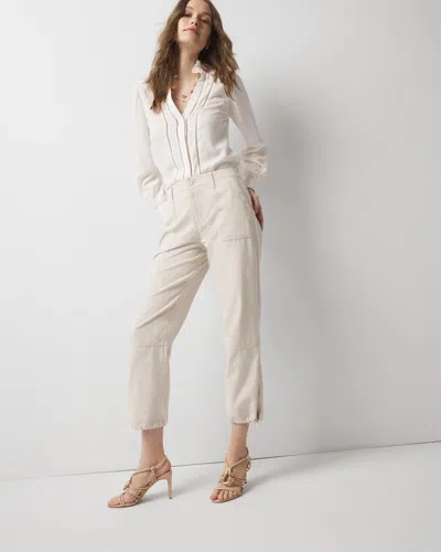 White House Black Market High-rise Pret Relaxed Utility Ankle Pant In Pearl Dust