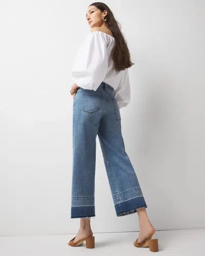 White House Black Market High-rise Released Hem Wide Leg Jeans In Blossom Original