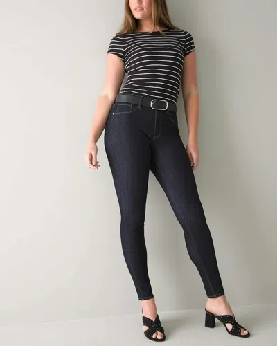 White House Black Market High-rise Sculpt Skinny Ankle Jeans In Dark Wash Denim