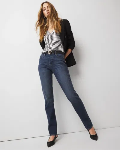 White House Black Market High-rise Sculpt Straight Jeans In Provence Authentic