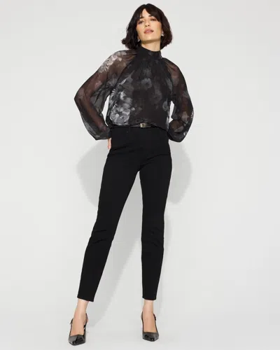 White House Black Market High-rise Skinny Jeans In Black