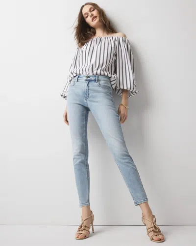 White House Black Market High-rise Skinny Jeans In Jardin Antique