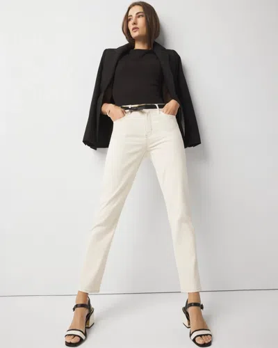 White House Black Market High-rise Straight Ankle Jeans In Neutral