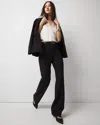 White House Black Market High-rise Trousers In Black