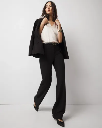 White House Black Market High-rise Trousers In Black