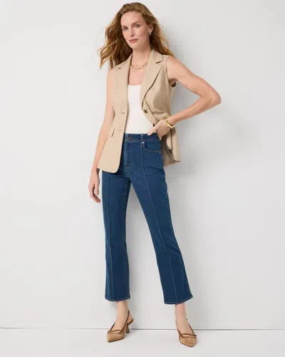 White House Black Market High-rise Cropped Bootcut Jeans In Multi
