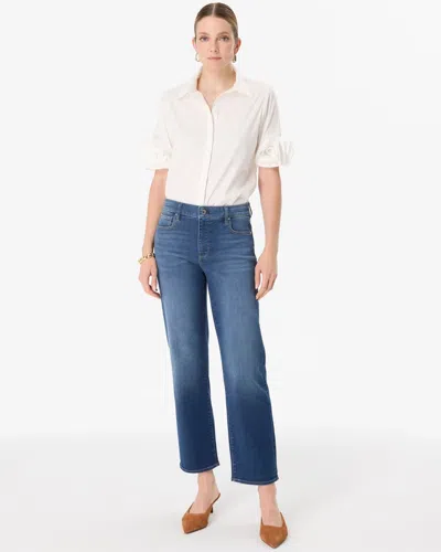 White House Black Market High-rise Straight Ankle Ease Jeans In Isle Authentic
