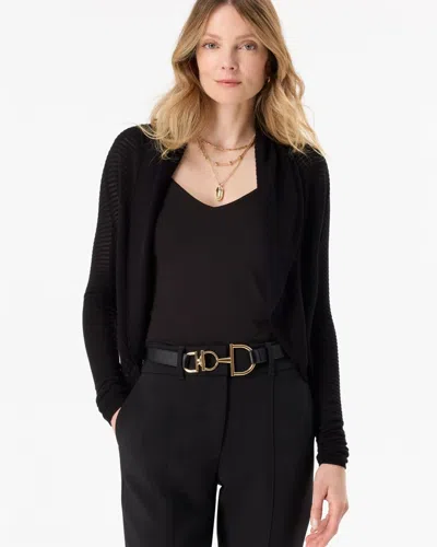 White House Black Market Horsebit Faux Leather Skinny Waist Belt In Black