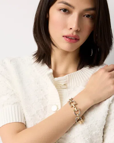 White House Black Market Horsebit Toggle Bracelet |  In Gold